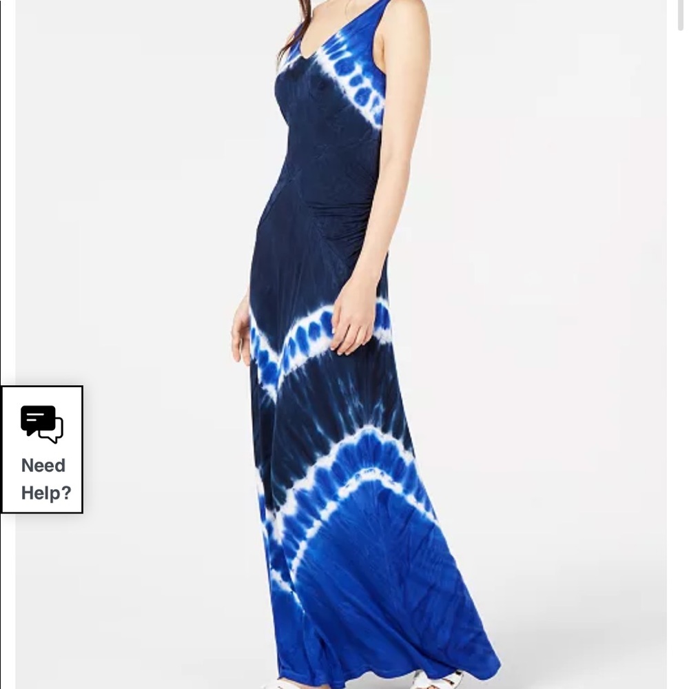 INC International Concepts Tie Dye Maxi Dress L